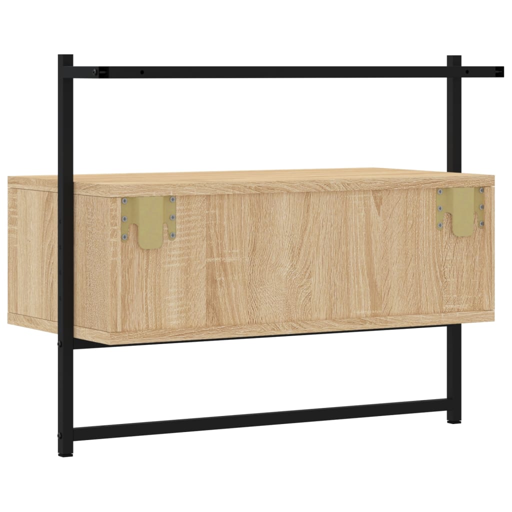 vidaXL TV Cabinet Wall-mounted Sonoma Oak 60.5x30x51 cm Engineered Wood
