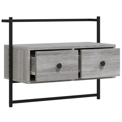 vidaXL TV Cabinet Wall-mounted Grey Sonoma 60.5x30x51 cm