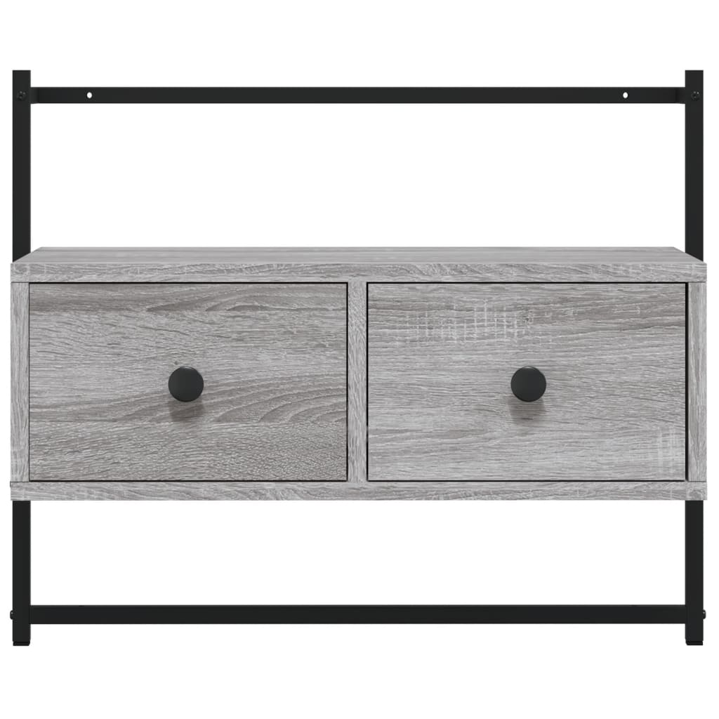 vidaXL TV Cabinet Wall-mounted Grey Sonoma 60.5x30x51 cm