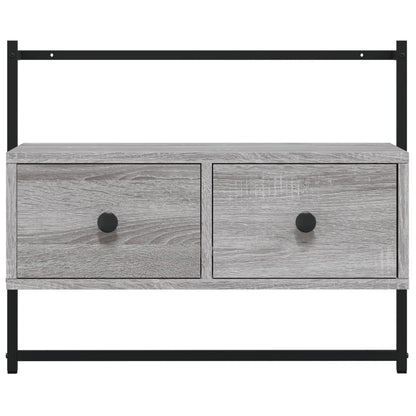 vidaXL TV Cabinet Wall-mounted Grey Sonoma 60.5x30x51 cm