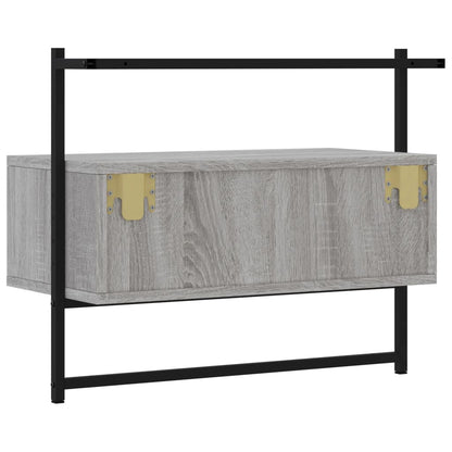 vidaXL TV Cabinet Wall-mounted Grey Sonoma 60.5x30x51 cm