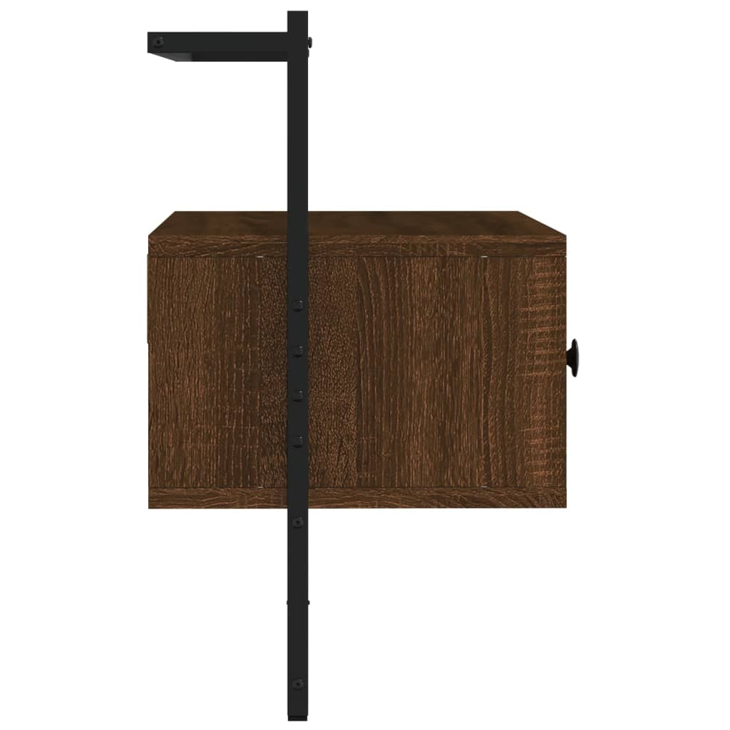 vidaXL TV Cabinet Wall-mounted Brown Oak 60.5x30x51 cm Engineered Wood