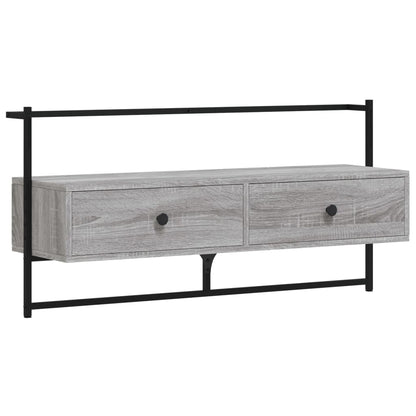 vidaXL TV Cabinet Wall-mounted Grey Sonoma 100.5x30x51 cm
