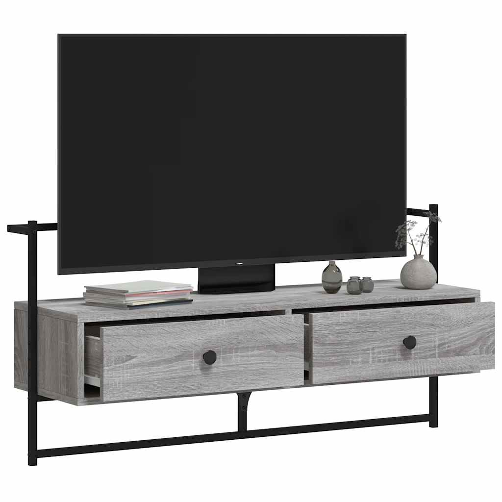 vidaXL TV Cabinet Wall-mounted Grey Sonoma 100.5x30x51 cm