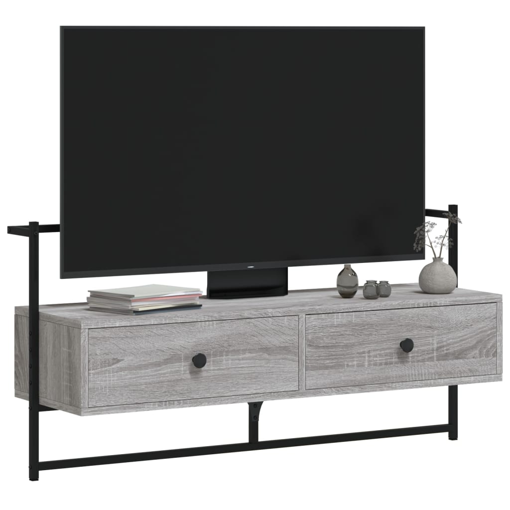 vidaXL TV Cabinet Wall-mounted Grey Sonoma 100.5x30x51 cm