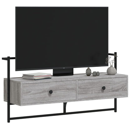 vidaXL TV Cabinet Wall-mounted Grey Sonoma 100.5x30x51 cm