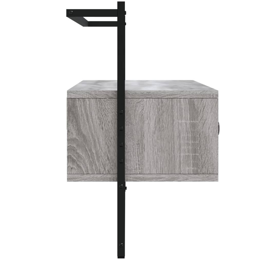 vidaXL TV Cabinet Wall-mounted Grey Sonoma 100.5x30x51 cm