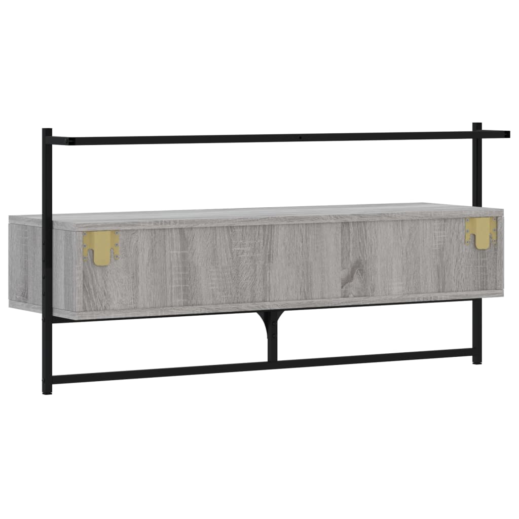 vidaXL TV Cabinet Wall-mounted Grey Sonoma 100.5x30x51 cm Engineered Wood