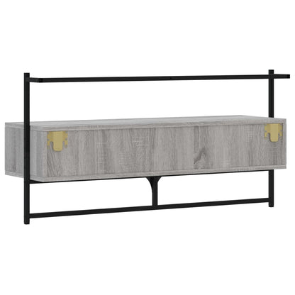 vidaXL TV Cabinet Wall-mounted Grey Sonoma 100.5x30x51 cm Engineered Wood