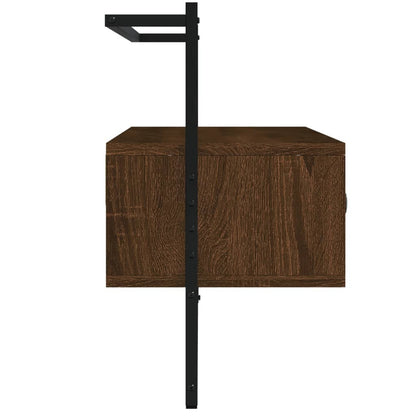 vidaXL TV Cabinet Wall-mounted Brown Oak 100.5x30x51 cm Engineered Wood