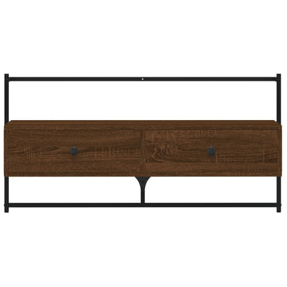 vidaXL TV Cabinet Wall-mounted Brown Oak 100.5x30x51 cm Engineered Wood
