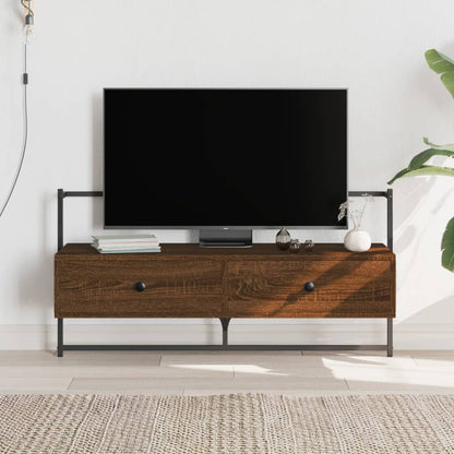 vidaXL TV Cabinet Wall-mounted Brown Oak 100.5x30x51cm Engineered Wood