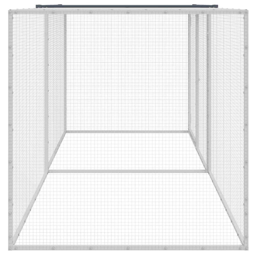 vidaXL Chicken Cage with Roof Anthracite 203x98x90 cm Galvanised Steel