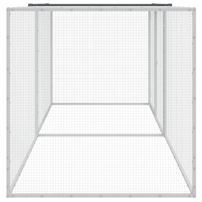 vidaXL Chicken Cage with Roof Anthracite 203x98x90 cm Galvanised Steel