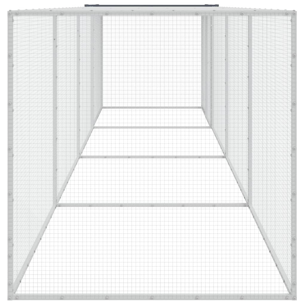 vidaXL Chicken Cage with Roof Anthracite 403x98x90 cm Galvanised Steel