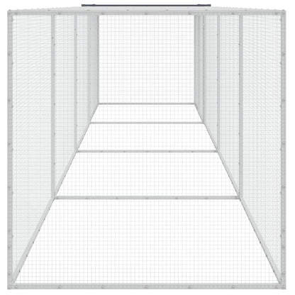 vidaXL Chicken Cage with Roof Anthracite 403x98x90 cm Galvanised Steel