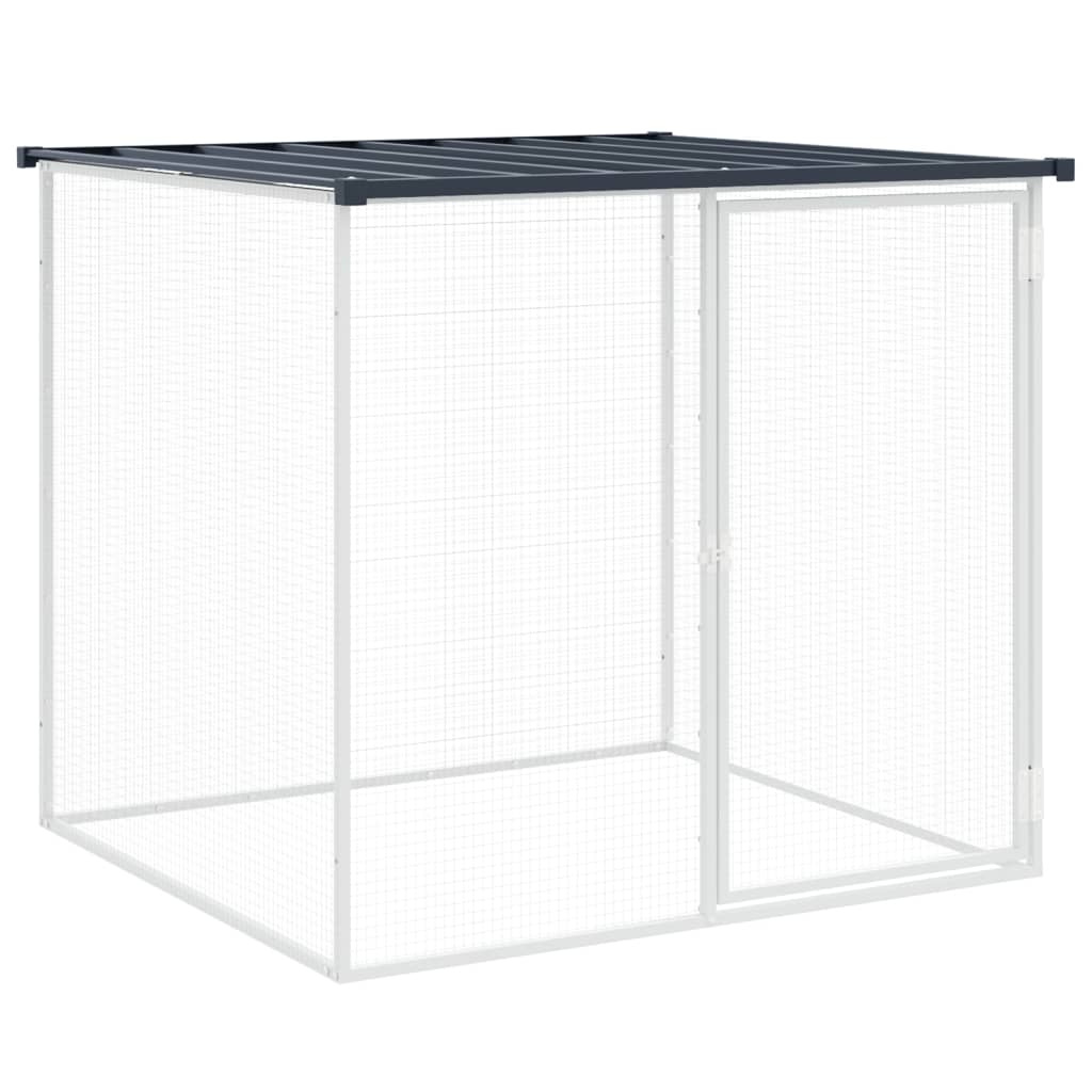 vidaXL Chicken Cage with Roof Anthracite 403x98x90 cm Galvanised Steel