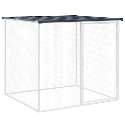 vidaXL Chicken Cage with Roof Anthracite 403x98x90 cm Galvanised Steel