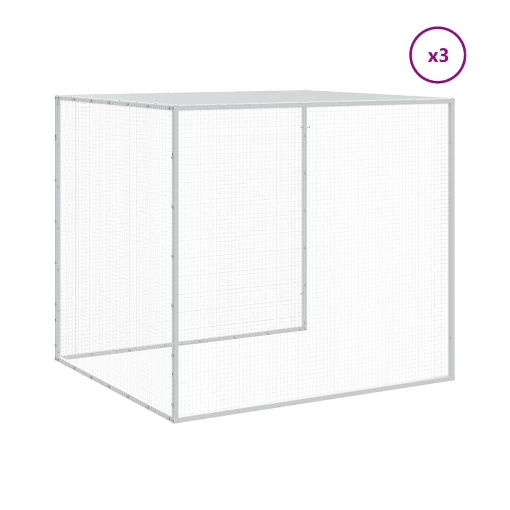 vidaXL Chicken Cage with Roof Anthracite 403x98x90 cm Galvanised Steel