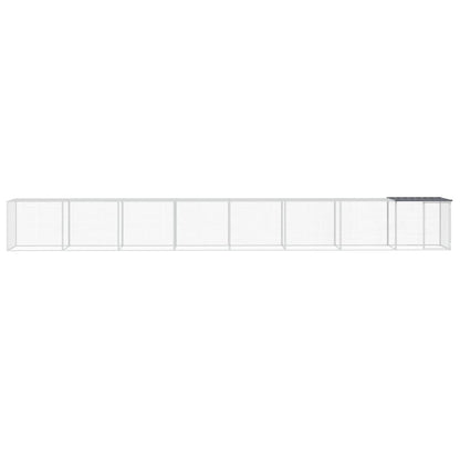 vidaXL Chicken Cage with Roof Anthracite 803x98x90 cm Galvanised Steel