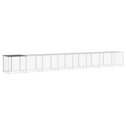 vidaXL Chicken Cage with Roof Anthracite 803x98x90 cm Galvanised Steel
