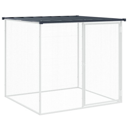 vidaXL Chicken Cage with Roof Anthracite 803x98x90 cm Galvanised Steel
