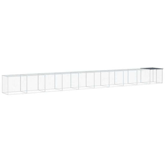 vidaXL Chicken Cage with Roof Anthracite 1003x98x90 cm Galvanised Steel