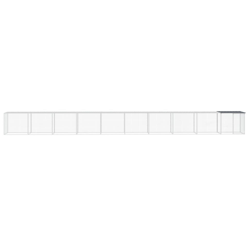 vidaXL Chicken Cage with Roof Anthracite 1003x98x90 cm Galvanised Steel