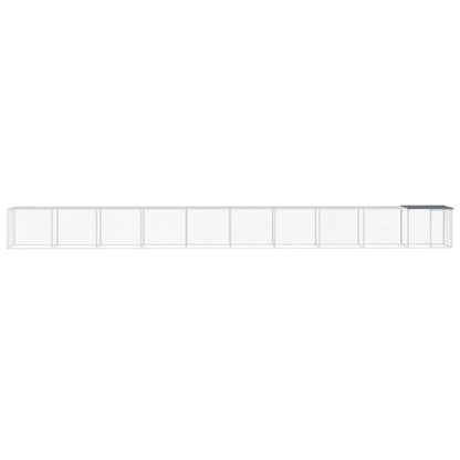 vidaXL Chicken Cage with Roof Anthracite 1003x98x90 cm Galvanised Steel