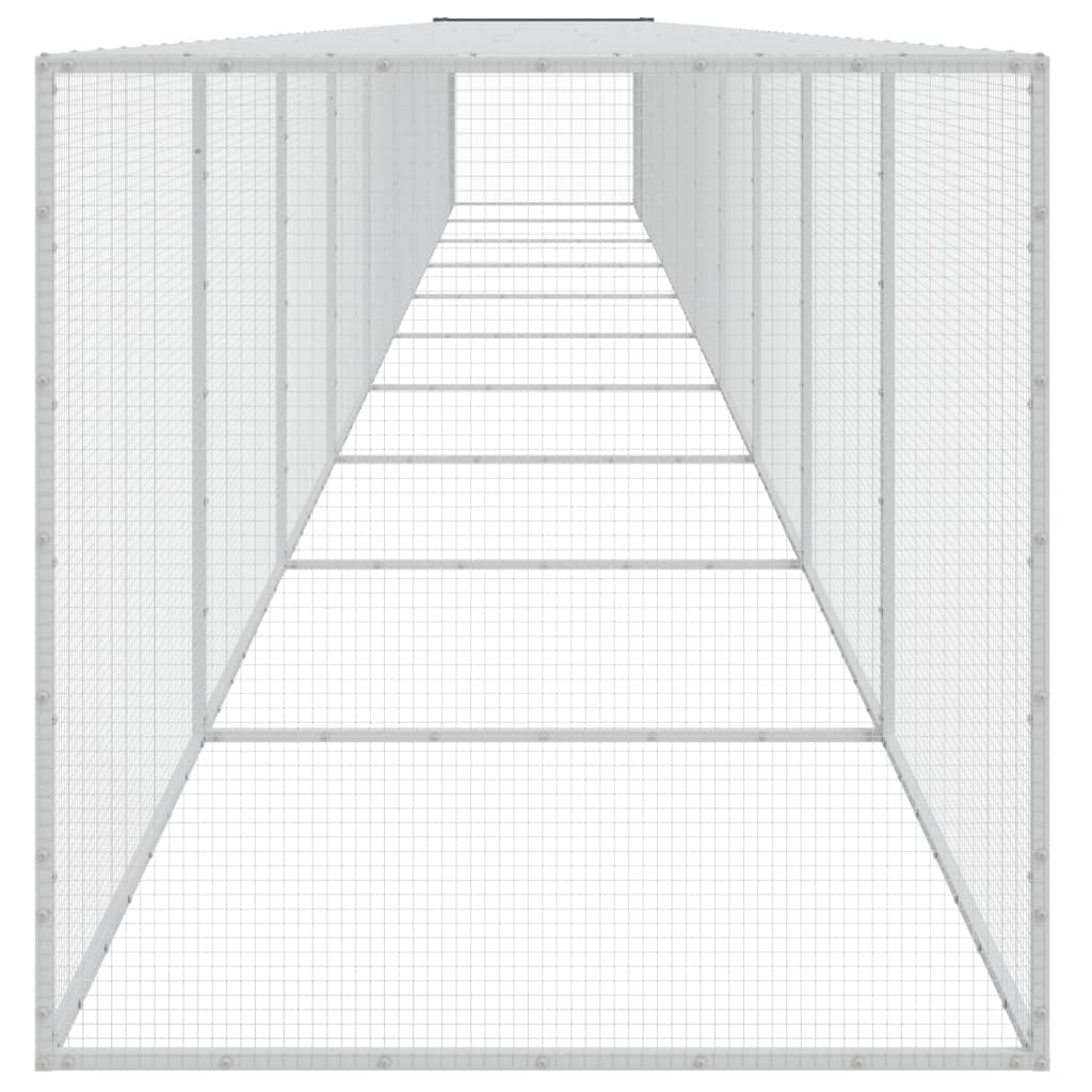 vidaXL Chicken Cage with Roof Anthracite 1003x98x90 cm Galvanised Steel