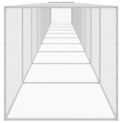 vidaXL Chicken Cage with Roof Anthracite 1003x98x90 cm Galvanised Steel