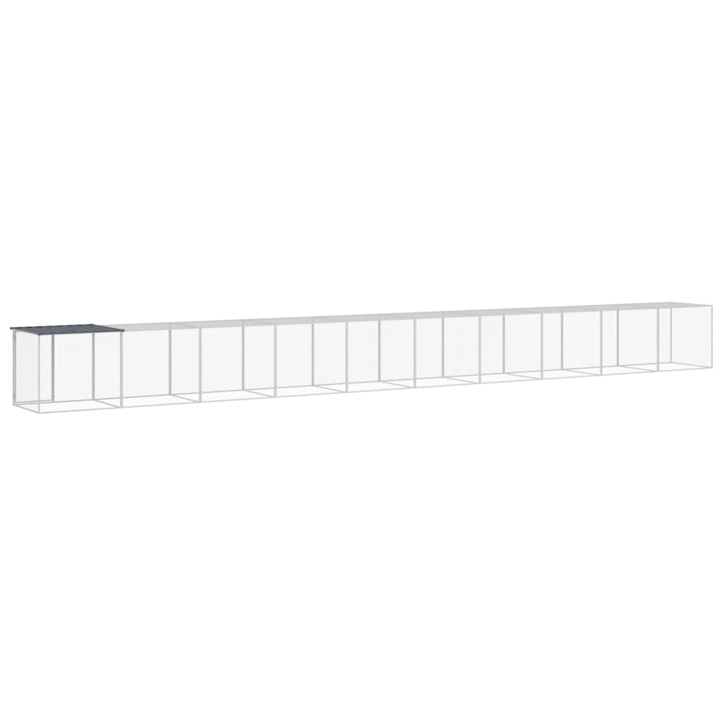 vidaXL Chicken Cage with Roof Anthracite 1003x98x90 cm Galvanised Steel