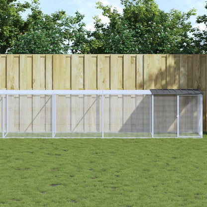 vidaXL Chicken Cage with Roof Anthracite 1003x98x90 cm Galvanised Steel