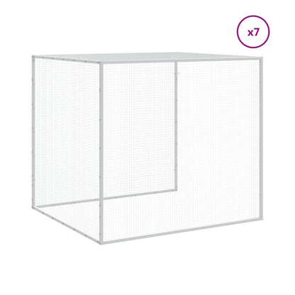 vidaXL Chicken Cage with Roof Light Grey 803x98x90 cm Galvanised Steel
