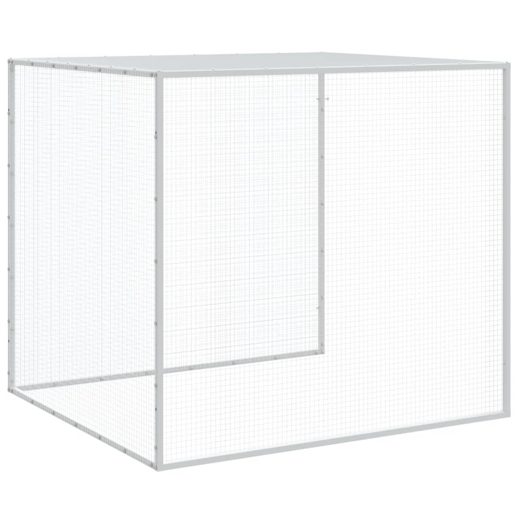 vidaXL Chicken Cage with Roof Light Grey 803x98x90 cm Galvanised Steel