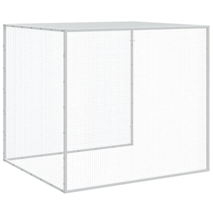 vidaXL Chicken Cage with Roof Light Grey 803x98x90 cm Galvanised Steel
