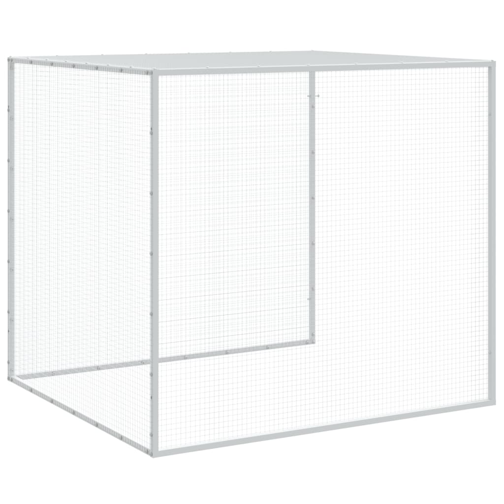 vidaXL Chicken Cage with Roof Light Grey 1003x98x90 cm Galvanised Steel