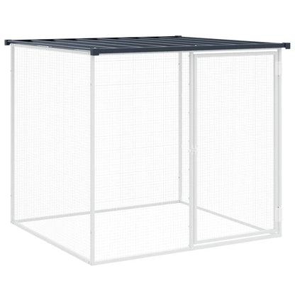 vidaXL Chicken Cage with Roof Anthracite 203x98x90 cm Galvanised Steel
