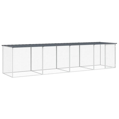 vidaXL Chicken Cage with Roof Anthracite 403x98x90 cm Galvanised Steel