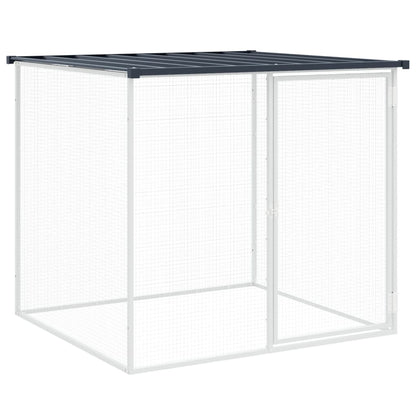 vidaXL Chicken Cage with Roof Anthracite 403x98x90 cm Galvanised Steel