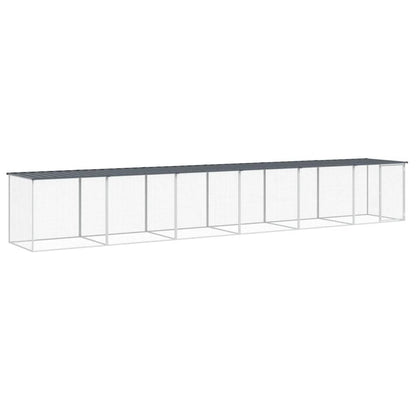 vidaXL Chicken Cage with Roof Anthracite 603x98x90 cm Galvanised Steel