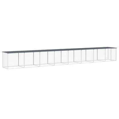 vidaXL Chicken Cage with Roof Anthracite 803x98x90 cm Galvanised Steel