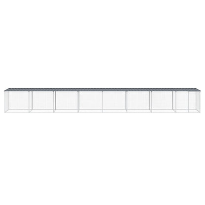 vidaXL Chicken Cage with Roof Anthracite 803x98x90 cm Galvanised Steel