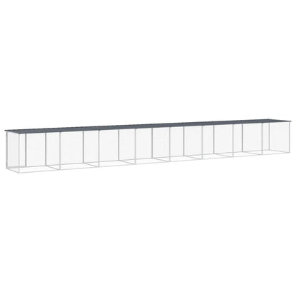 vidaXL Chicken Cage with Roof Anthracite 803x98x90 cm Galvanised Steel