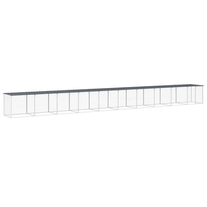 vidaXL Chicken Cage with Roof Anthracite 1003x98x90 cm Galvanised Steel