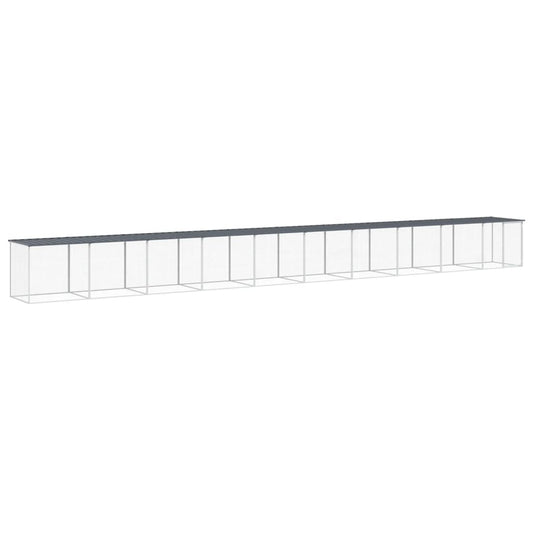 vidaXL Chicken Cage with Roof Anthracite 1003x98x90 cm Galvanised Steel