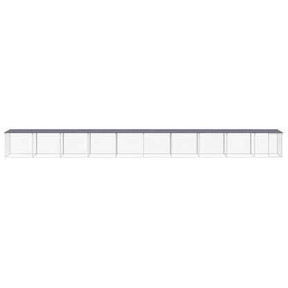vidaXL Chicken Cage with Roof Anthracite 1003x98x90 cm Galvanised Steel