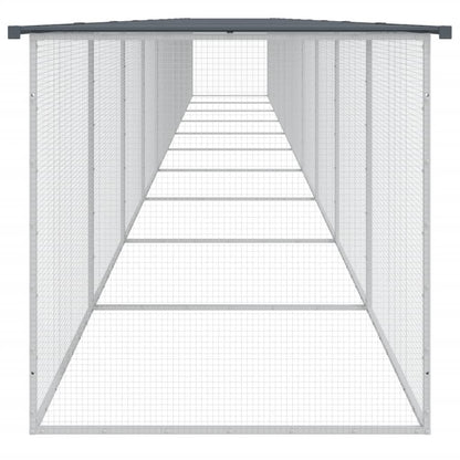 vidaXL Chicken Cage with Roof Anthracite 1003x98x90 cm Galvanised Steel