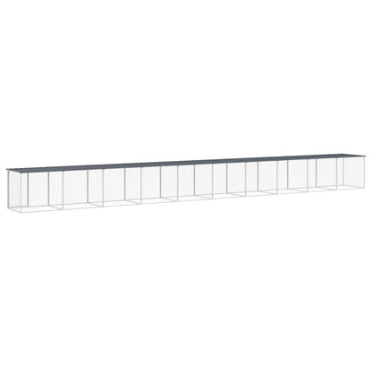 vidaXL Chicken Cage with Roof Anthracite 1003x98x90cm Galvanised Steel