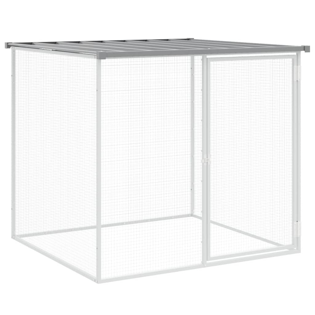 vidaXL Chicken Cage with Roof Light Grey 803x98x90 cm Galvanised Steel